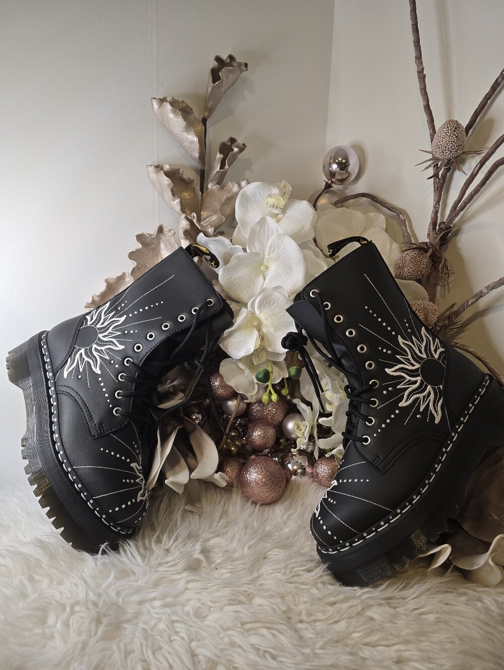 Dr. Martens Jadon Hi Solar Flare Platform womens Boots Celestial SunSize8 new - Picture 5 of 9